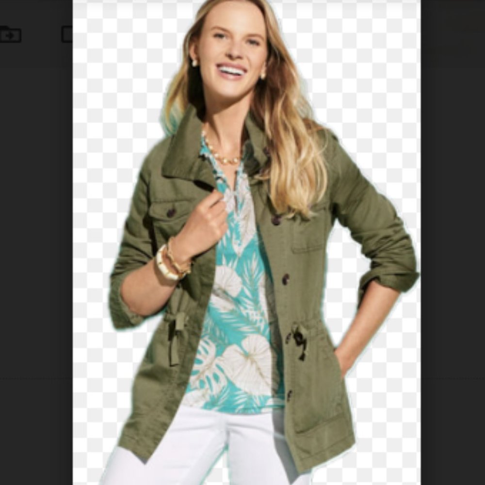 Talbots Olive Utility Jacket